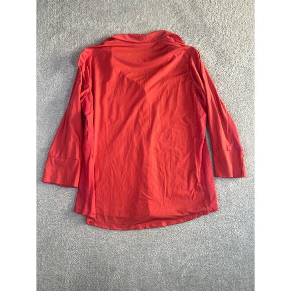 J Mclaughin Women's coral Long Sleeves Button-up Top Size Large - Picture 2 of 7